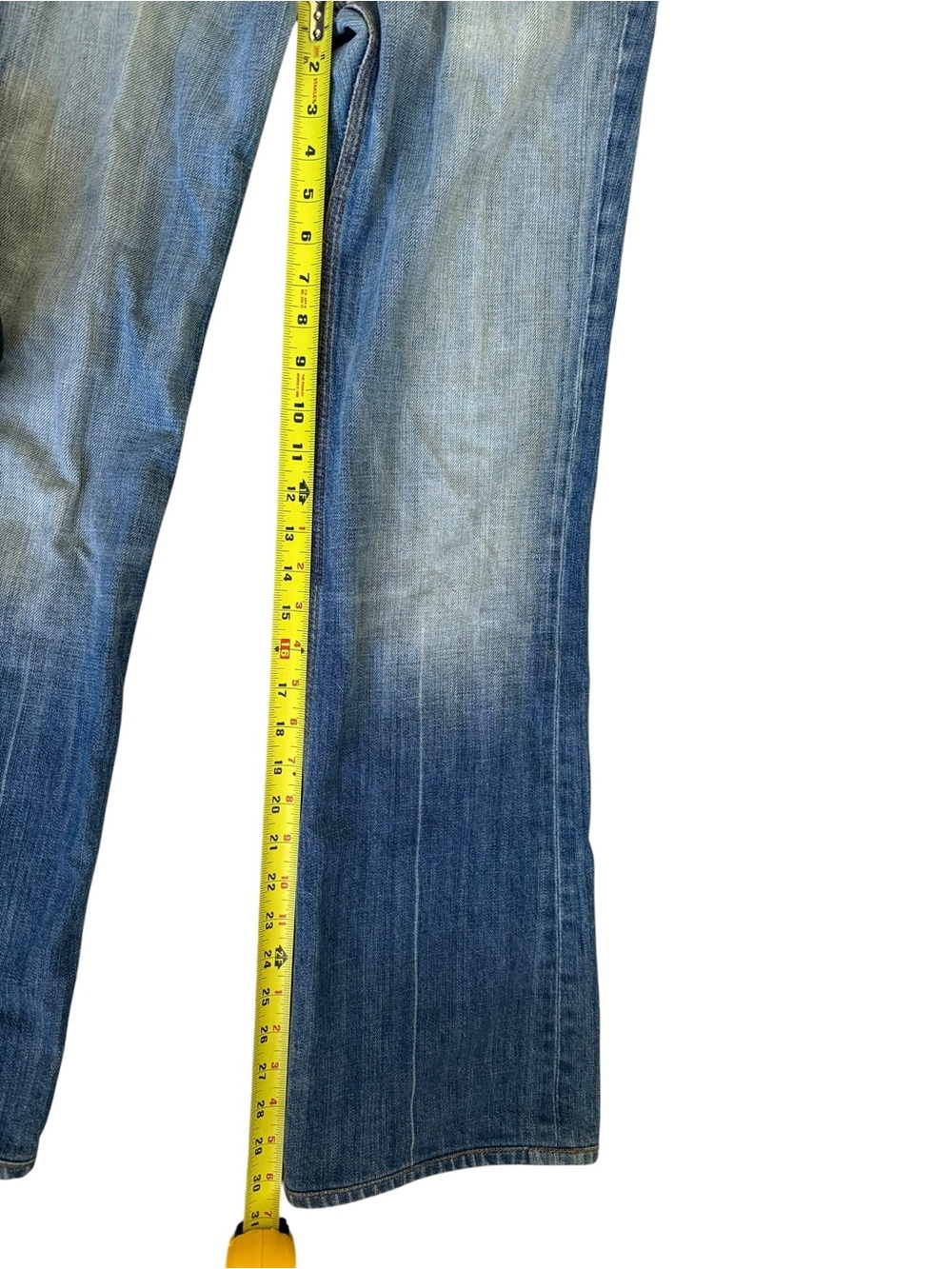 7 for all Mankind Flynt Jeans Size 30 Low Rise Flare Y2K Vintage - Picture 6 of 10